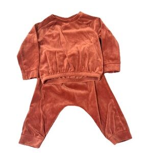 Old Navy Velvet Two-Piece Set in Rust
